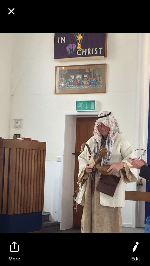 Easter Cross with Knit and Chat Flowers